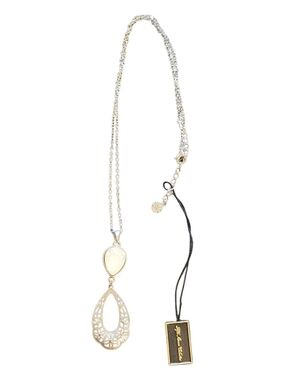 Swarovski White Opal and Silver Teardrop Pendant Necklace
